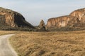 Safari in Hell`s Gate national park in Kenya Royalty Free Stock Photo