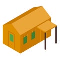 Safari house icon isometric vector. African hut Royalty Free Stock Photo