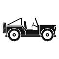 Safari hunting jeep icon, simple style