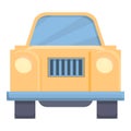 Safari jeep front icon, cartoon style