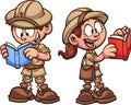 Safari kids with explorer outfits