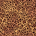 Safari leopard fur seamless vector print Royalty Free Stock Photo