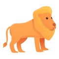 Safari lion icon, cartoon style Royalty Free Stock Photo