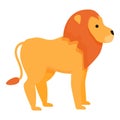 Safari lion icon, cartoon style Royalty Free Stock Photo