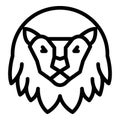 Safari lion icon, outline style Royalty Free Stock Photo