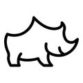 Safari rhino icon, outline style