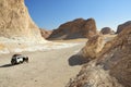 Safari in Sahara, Egypt. White desert Royalty Free Stock Photo