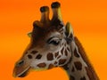 Safari scene with giraffes in wild nature illustration for the children