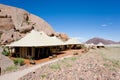 Safari camp in Africa luxury safari tents, Namibia Royalty Free Stock Photo