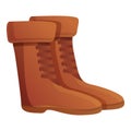 Safari travel boots icon, cartoon style Royalty Free Stock Photo