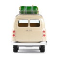 Safari van with roofrack back Royalty Free Stock Photo