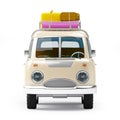 Safari van with roofrack front Royalty Free Stock Photo