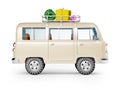 Safari van with roofrack side view Royalty Free Stock Photo