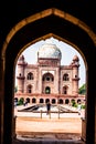 Safdarjung's Tomb is a garden tomb in a marble mausoleum in Delhi, India