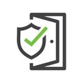 Safe Access Door Icon Ã¢â¬\' Secure Entry and Protection Vector Symbol Royalty Free Stock Photo