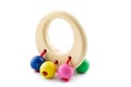 Safe baby rattle and teething ring Royalty Free Stock Photo