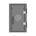 Safe banking object investment vector icon lock box. Security treasure money vault. Trust deposit flat symbol Royalty Free Stock Photo