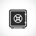 Safe box deposit vector icon Royalty Free Stock Photo