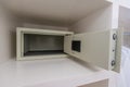 Safe box with electronic lock in the hotel Royalty Free Stock Photo