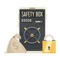 Safe Box Smartphone Composition Royalty Free Stock Photo