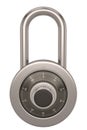 Safe Code Lock Padlock isolated on white background. 3D illustration Royalty Free Stock Photo