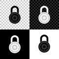 Safe combination lock wheel icon isolated on black, white and transparent background. Combination Padlock. Protection Royalty Free Stock Photo