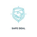 safe deal icon. trust concept symbol design, partnership with ha Royalty Free Stock Photo