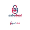 Safe deal logo design template Royalty Free Stock Photo
