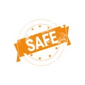 Safe Deal Stamp Rubber Ink Sign Or Badge Icon Isolated