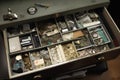 safe deposit box containing family heirlooms and precious keepsakes, safe until the next generation Royalty Free Stock Photo