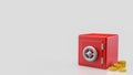 The Safe deposit box for Earn or Business concept 3d Rendering Royalty Free Stock Photo
