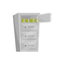 Safe deposit boxes. Opened security box with stacks of cash. Bank vault. Money storage. Flat vector design