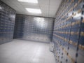 Safe deposit boxes room inside of a bank vault Royalty Free Stock Photo