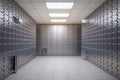 Safe deposit boxes room inside of a bank vault