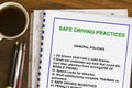 Safe driving practices Royalty Free Stock Photo