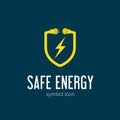 Safe Energy With Blizzard Vector Concept Symbol