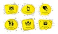 Safe energy, Click hand and Settings blueprint icons set. Approved teamwork, Hold heart and Group signs. Vector