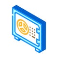 safe equipment for storage money isometric icon vector illustration