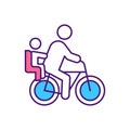 Safe family ride RGB color icon