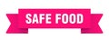 safe food ribbon isolated on transparent background. safe food ribbon Royalty Free Stock Photo