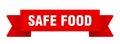 safe food ribbon isolated on transparent background. safe food ribbon Royalty Free Stock Photo