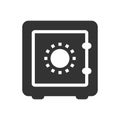 Safe glyph vector icon isolated