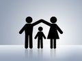 Safe home child protection parental care Royalty Free Stock Photo