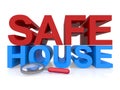 Safe house word on white