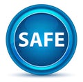 Safe Eyeball Blue Round Button Royalty Free Stock Photo