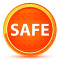 Safe Natural Orange Round Button Royalty Free Stock Photo
