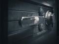 Safe lock code on safety box bank perspective Royalty Free Stock Photo