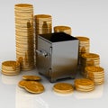 Safe and money Royalty Free Stock Photo