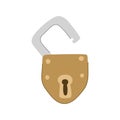 safe padlock vintage cartoon vector illustration Royalty Free Stock Photo