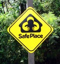 safe place sign Royalty Free Stock Photo